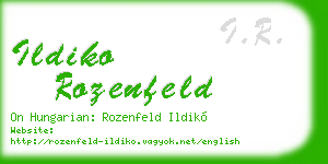 ildiko rozenfeld business card